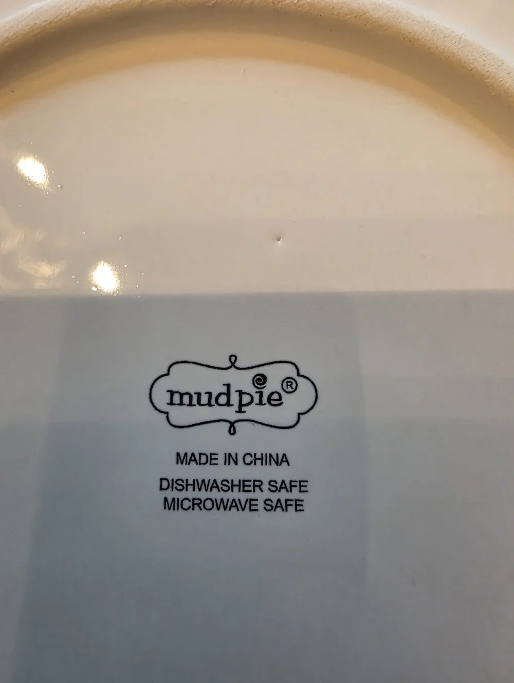 Mud Pie mr. & mrs. Decorative Wedding Blessing Plate - White
